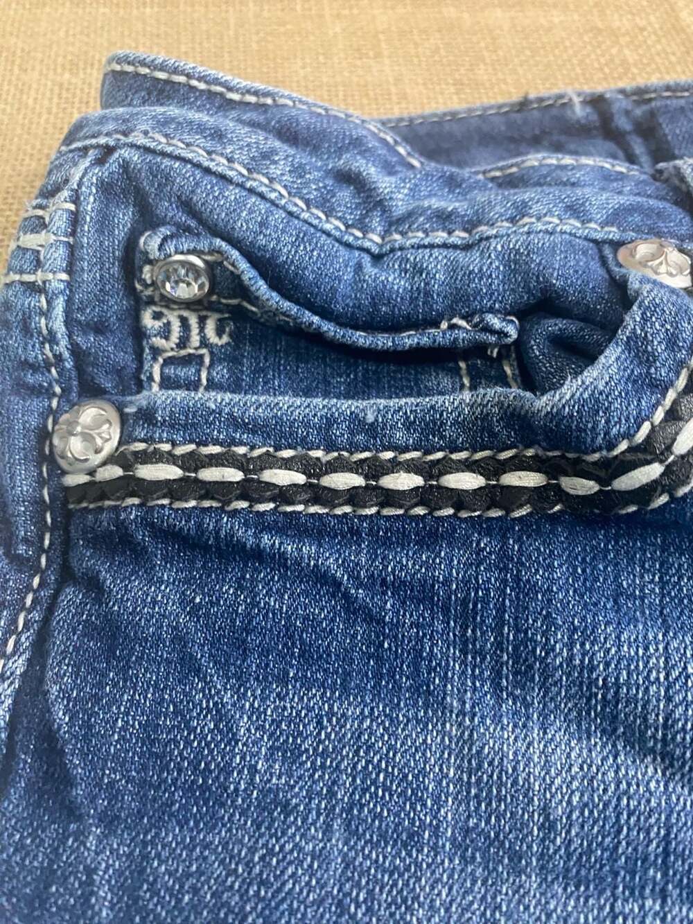 Miss Me Blue Bootcut Jeans - Picture 6 of 16